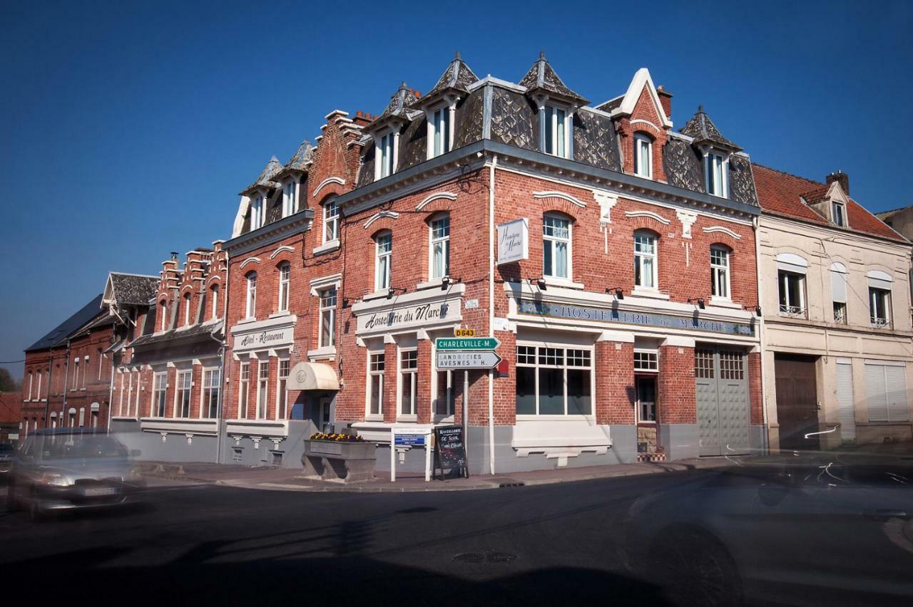 Logis - Hostellerie & Restaurant Du Marche Le Cateau-Cambresis Bagian luar foto